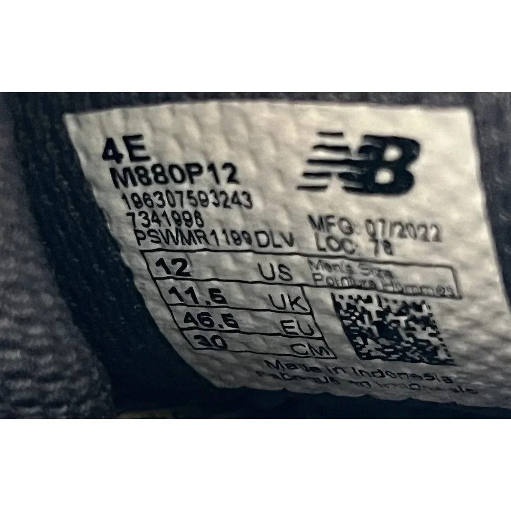 New Balance Shoes Men Size 12 Extra Wide Fresh Foam X 880v12 Steel Lead